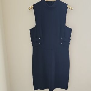 Nordstrom C LEWIT Navy Blue Mini Shift Dress. NWT Size 10.
